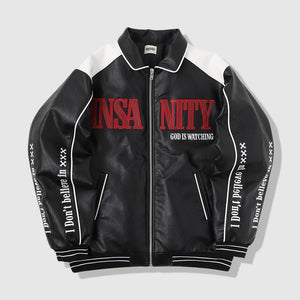GOD'S WATCHING LEATHER JACKET / INSANTTY