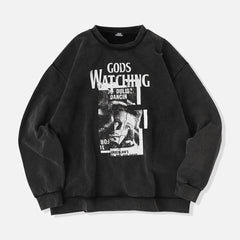 GOD’S WATCHING CREW NECK SWET / THE LADY free - XL